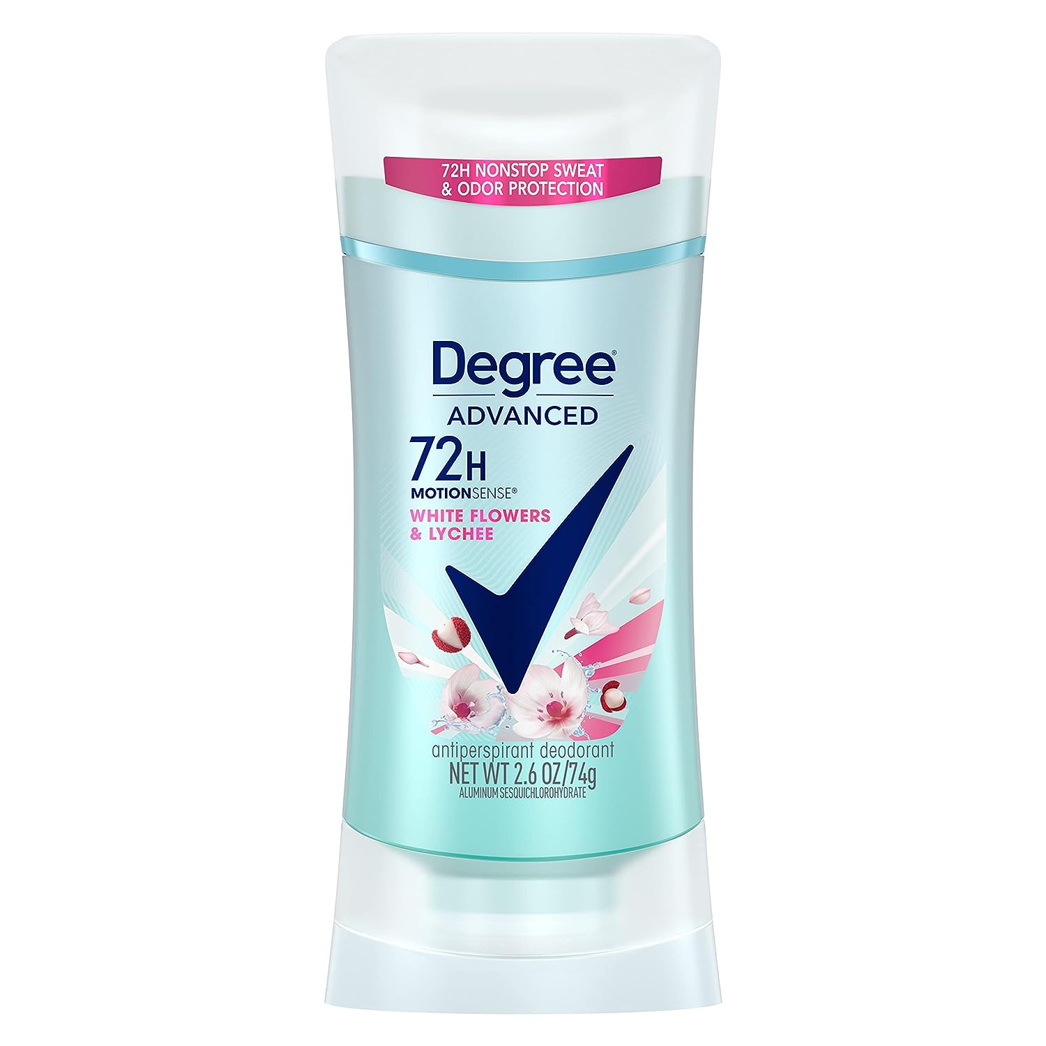 Advanced Antiperspirant Deodorant 72-Hour Sweat & Odor Protection White Flowers & Lychee Antiperspirant for Women with MotionSense Technology 2.6 oz