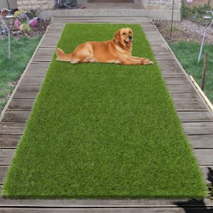 Grass Turf 2x8ft Realistic Synthetic Grass Mat Thick Grass Rug Outdoor Indoor Fake Grass for Dogs Mats Grass Pad for Dogs Patio Garden Lawn Home Backyard