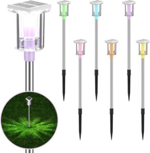 Garden Lights, 6 Pack Solar Pathway Lights Solar Outdoor Lights Waterproof and Ultra-Bright LED Landscape Lighting