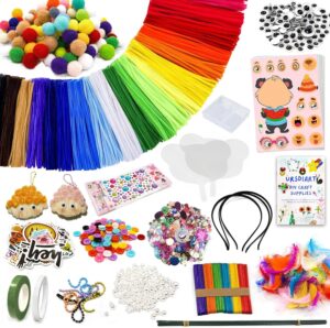 Craft Kits Including Pipe Cleaners Craft Supplies, Pompoms, Googly Eyes,More Craft Supplies & Materials for Kids & Adults DIY Crafting Project & Gifts