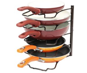 Pan Organizer Rack for Kitchen Cabinet and Counter